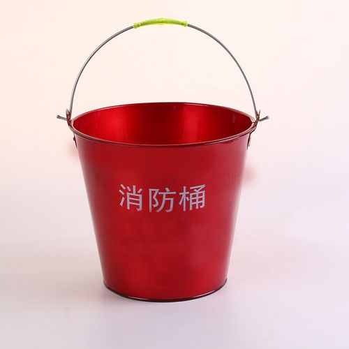 加厚12升大号消防器材圆水桶 灭火消防桶